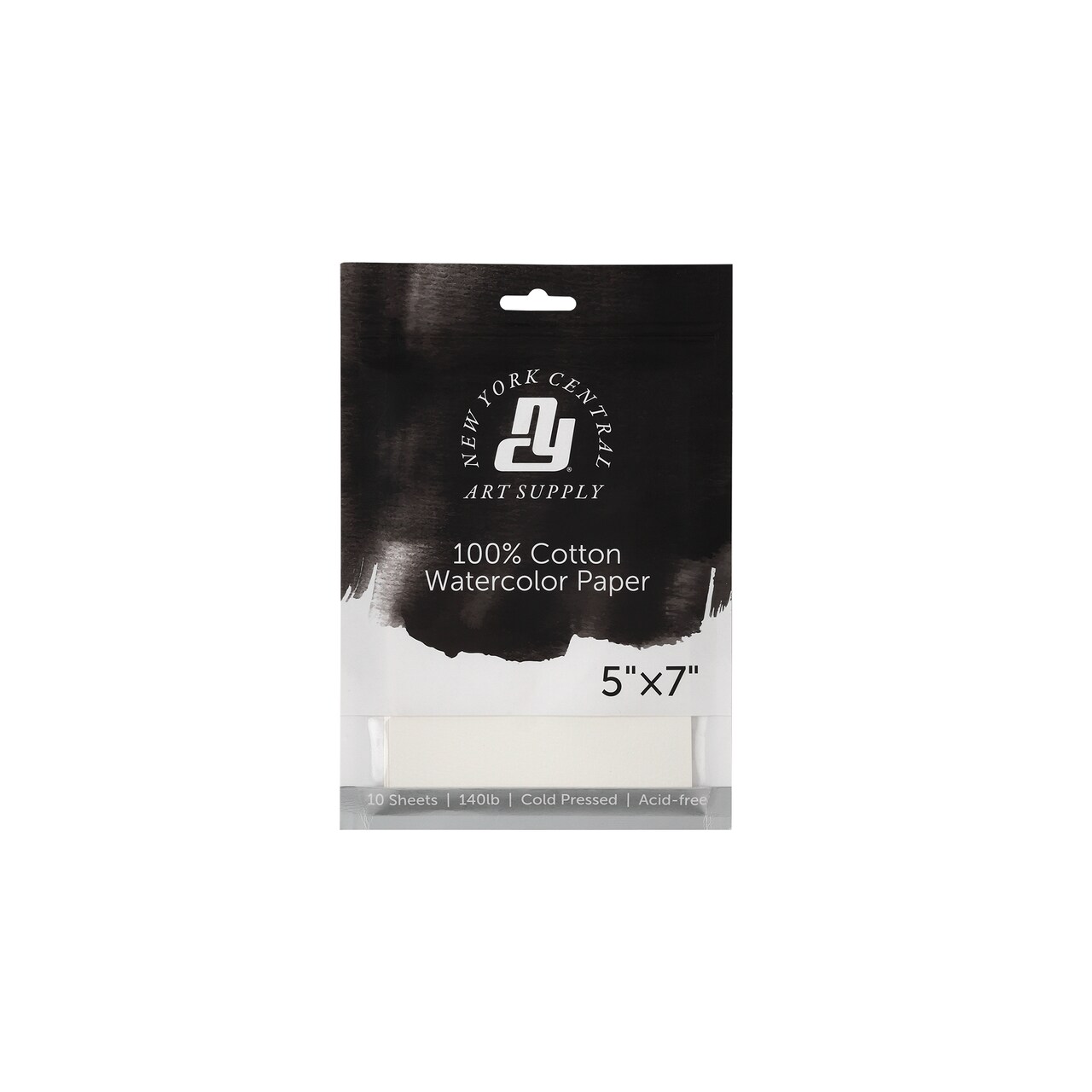 New York Central Watercolor Paper Sheets Pack of 10 - Professional Grade, Acid-Free, Archival, Superior Surface Stability for Artists, Students - For Wet and Dry Media